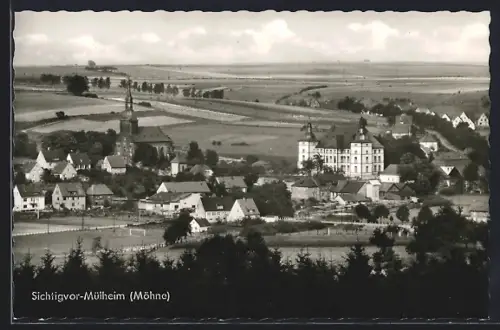 AK Sichtigvor-Mühlheim /Möhne, Blick auf den Ort