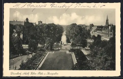 AK Düsseldorf, Platz u. Königsallee