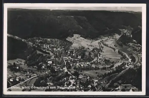 AK Hirsau, Blick auf Schwarzwald vom Flugzeug aus