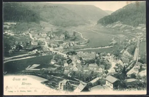 AK Hirsau, Totalansicht von einem Berg aus