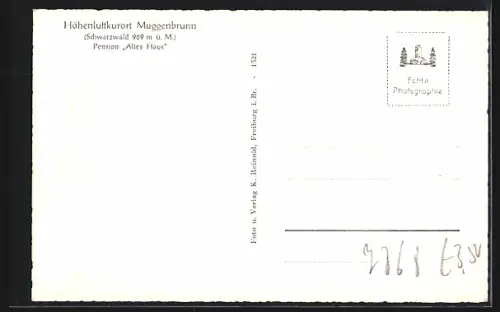 AK Muggenbrunn, Gasthof Altes Haus