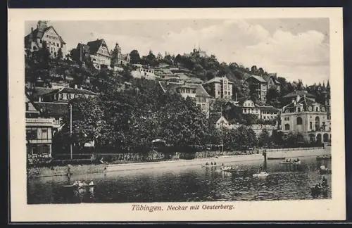 AK Tübingen, Neckar mit Oesterberg
