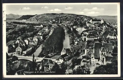 AK Tübingen a. N., Blick auf den Ort von Osten