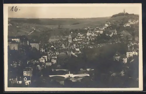 AK Tübingen, Ortsansicht aus der Vogelschau