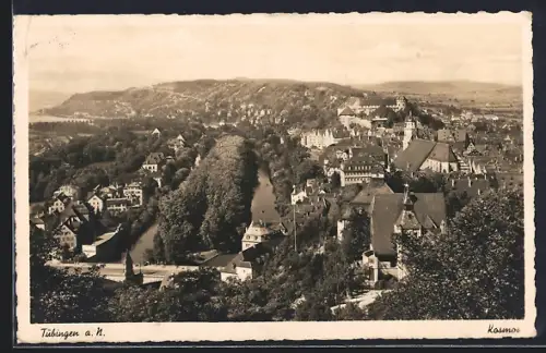 AK Tübingen a. N., Ortsansicht aus der Vogelschau