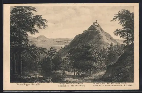AK Wurmlingen, Wurmlinger Kapelle, Spruch