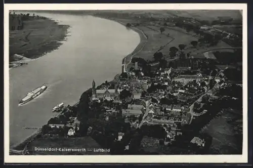 AK Düsseldorf-Kaiserswerth, Fliegeraufnahme