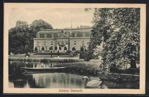 AK Benrath, Schloss mit Teich