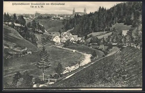 AK Freudenstadt, Ortsansicht mit Christophstal