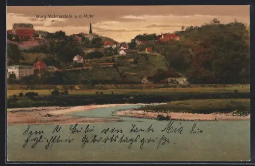 AK Volmarstein a. d. Ruhr, Blick auf Burg und Ort