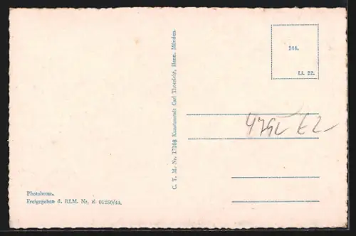 AK Bad Lippspringe, Ortsansicht mit umliegenden Feldern