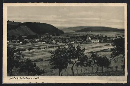 AK Atteln in Westfalen, Totalansicht aus der Vogelschau