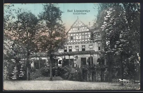 AK Bad Lippspringe, Konzerthaus in Abendstimmung