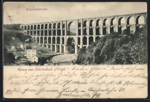 AK Reichenbach i. Vogtl., Goltzthalbrücke