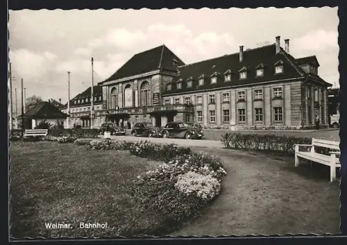 AK Weimar / Thüringen, Bahnhof