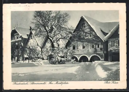 AK Freudenstadt /Schwarzwald, Häuser am Marktplatz