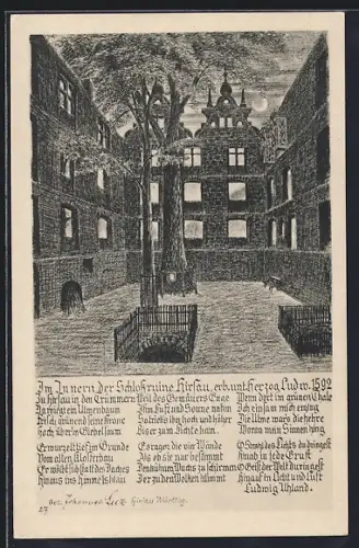 AK Hirsau, Innenhof der Schlossruine