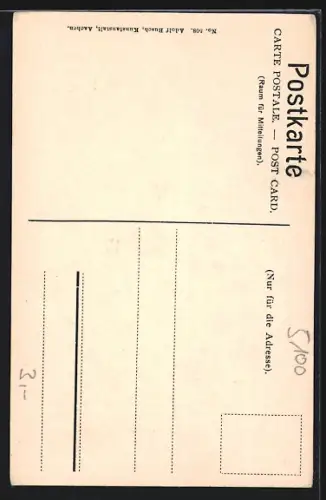 AK Aachen, Kaiser-Dom, Hauptportal mit Wolfsthür