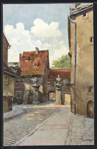 AK Weimar / Thüringen, Strasse am Palais