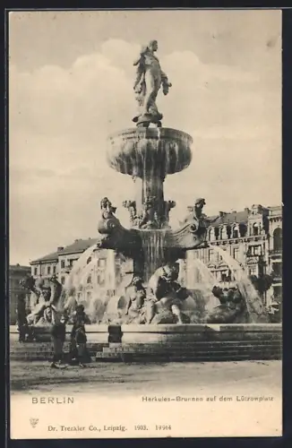 AK Berlin-Tiergarten, Herkulesbrunnen auf dem Lützowplatz