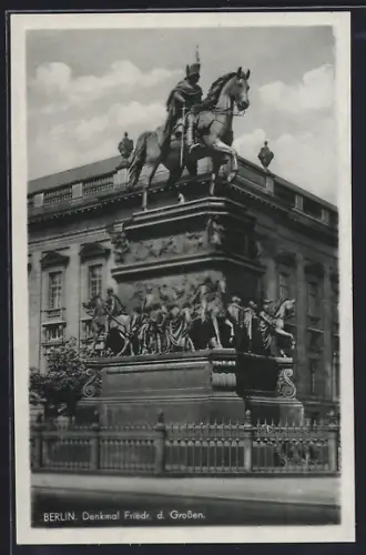AK Berlin, Denkmal Friedrich d. Grossen