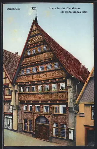 AK Osnabrück, Haus in der Bierstrasse im Renaissance Stil