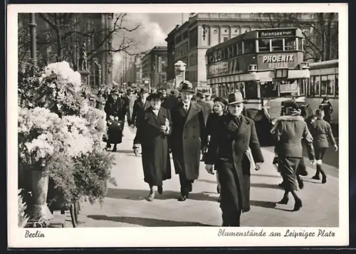 AK Berlin, Blumenstände am Leipziger Platz
