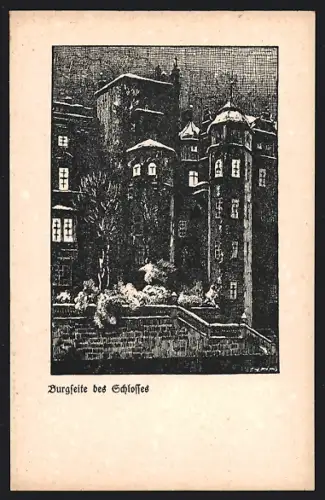 AK Alt-Berlin, Burgseite des Schlosses