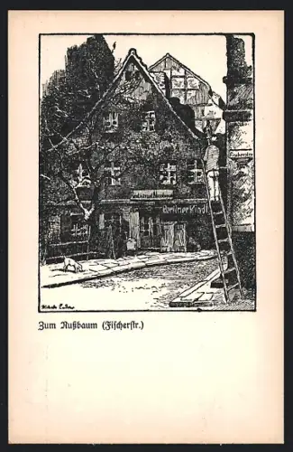 AK Alt-Berlin, Gaststätte Zum Nussbaum, Fischerstrasse