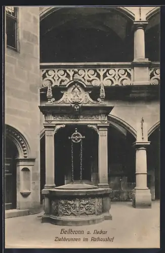 AK Heilbronn a. Neckar, Ziehbrunnen im Rathaushof