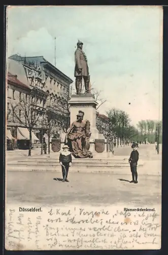 AK Düsseldorf, Bismarckdenkmal