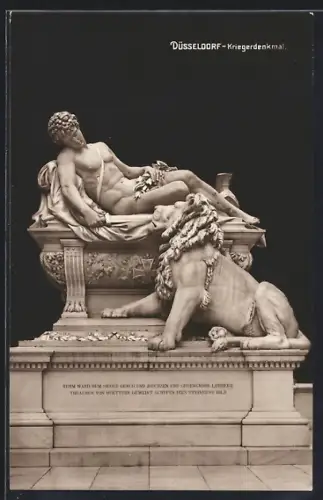AK Düsseldorf, Kriegerdenkmal