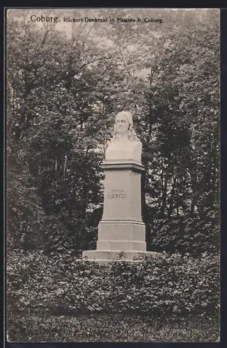 AK Neuses b. Coburg, Rückert-Denkmal