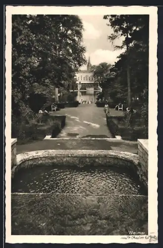 AK Weimar / Thüringen, Parkanlage