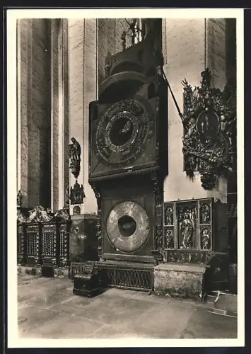 AK Danzig, Marienkirche, Astronomische Uhr von Hans Düringer