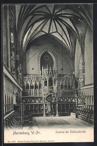 AK Marienburg /W.-Pr., Inneres der Schlosskirche
