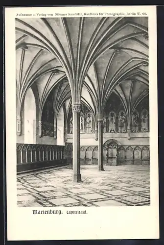 AK Marienburg / Malbork, Innenansicht der Burg, Capitelsaal