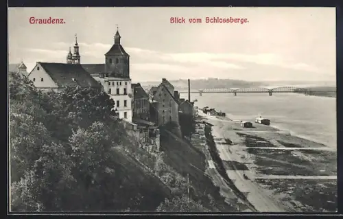 AK Graudenz / Grudziadz, Blick vom Schlossberge