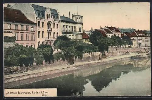 AK St. Johann-Saarbrücken, Partie an der Saar
