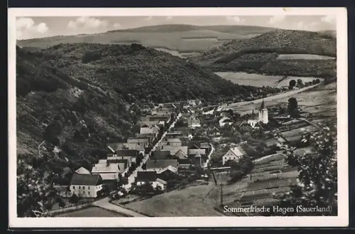 AK Hagen /Sauerland, Ortsansicht im Tal