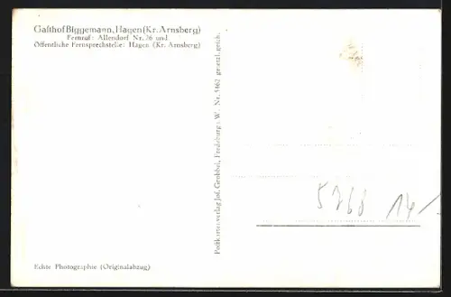 AK Hagen /Sauerland, Ortsansicht im Tal
