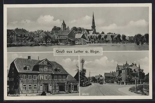 AK Lutter a. Bbge., Geschäftshaus Hermes, Markt, Kirche