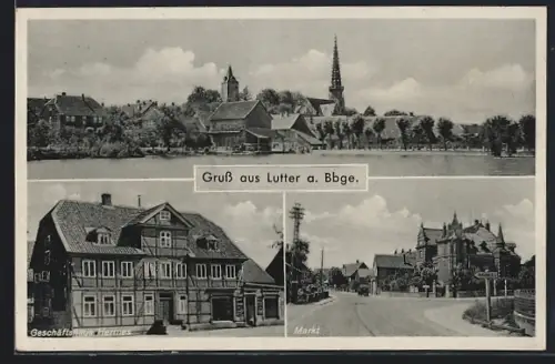 AK Lutter a. Bbge., Geschäftshaus Hermes, Markt, Kirche