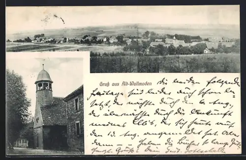 AK Alt-Wallmoden, Ortsansicht, Kirche