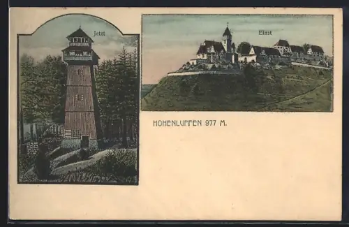 AK Hohenlupfen, Aussichtsturm, Historische Ortsansicht