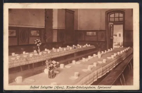 AK Salzgitter /Harz, Kinder-Erholungsheim, Speisesaal