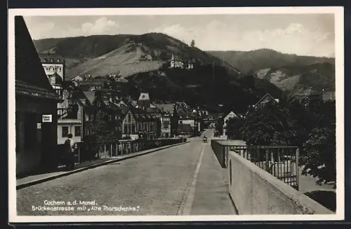 AK Cochem a. d. Mosel, Brückenstrasse mit Alte Thorschenke