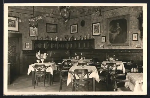 AK Bernkastel a. d. Mosel, Die Doctor-Weinstube, Innenansicht
