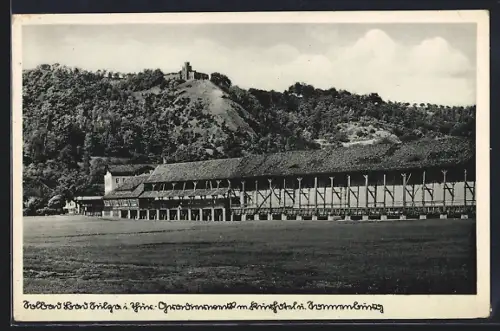 AK Bad Sulza i. Thür., Gradierwerk mit Burgruine Sonnenburg