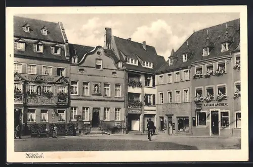 AK Wittlich, Hotel zum Wolf, Rathaus Apotheke